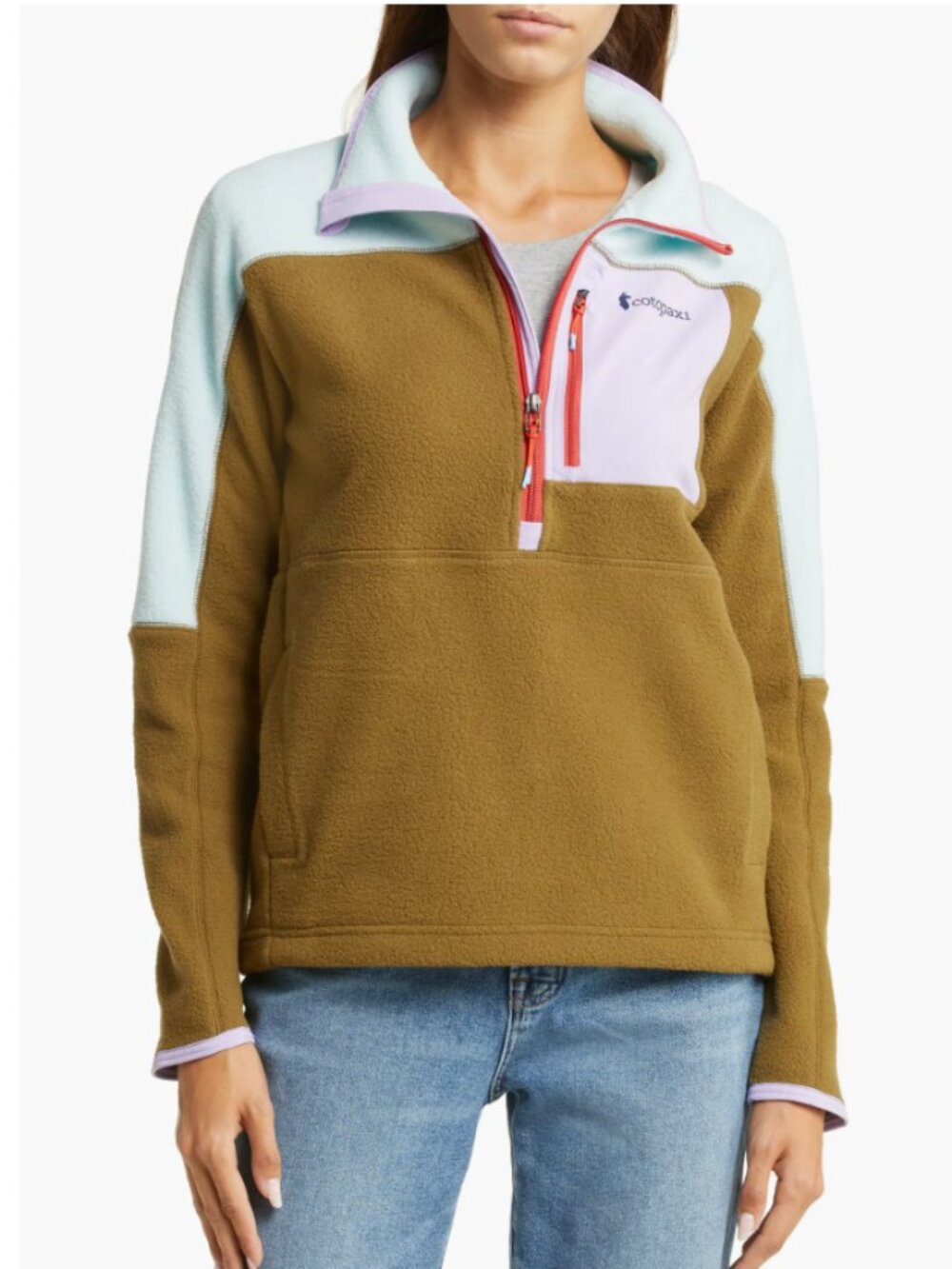 COTOPAXI ABRAZO Womens HALF ZIP FLEECE PULLOVER Blue Olive Size XS